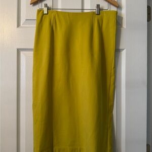 Halogen Vibrant Yellow Pencil Skirt